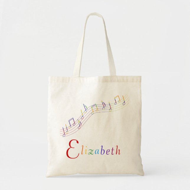 Music Rainbow Personalised Bag (Front)