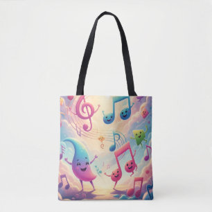Music Rainbow Tote Bag