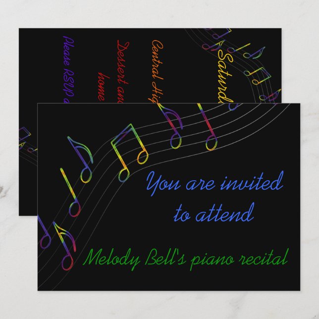 Music Recital Invitation (Front/Back)
