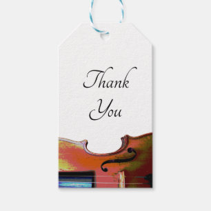 Music Recital Violin Thank You  Gift Tags