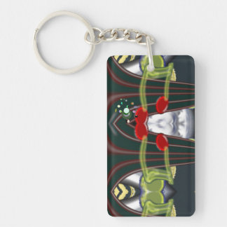 Music Red Eighth  Notes Key Ring