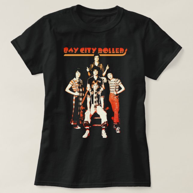 Music Retro Band Bay City Rollers Music Rock  Grap T-Shirt (Design Front)