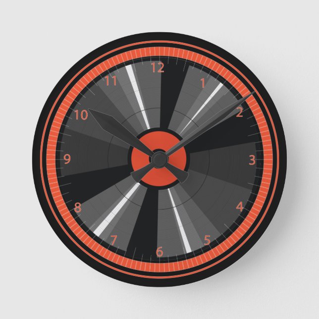 Music Retro LP Vinyl  Record Wall Clock (Front)