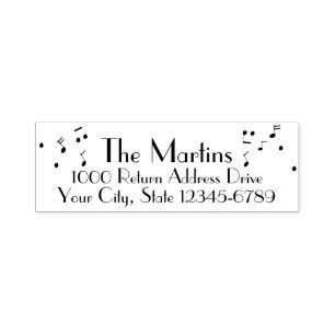 Music Return Address Self-inking Stamp