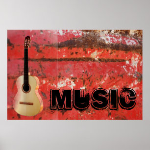 Music rock guitar rock jazz poster