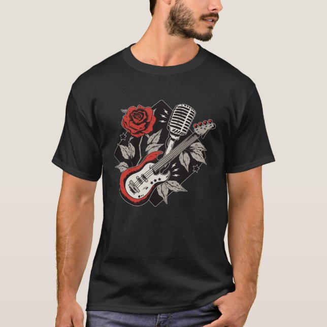 Music Rock Guitar T-Shirt (Front)