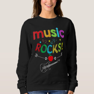 Music Rocks Teacher Student Back To School Team Sweatshirt