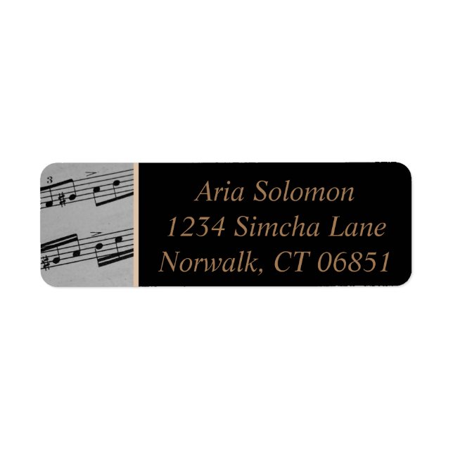 Music Romance Return Address Labels (Front)