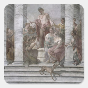 Music Room (fresco) (and detail 60260) Square Sticker