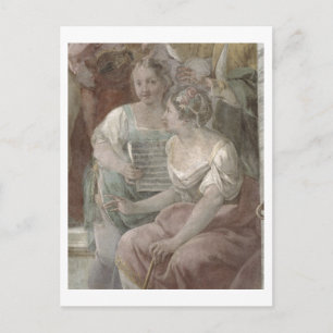 Music Room (fresco) (detail of 60259) Postcard