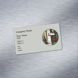 Music Room With Harp Magnetic Business Card