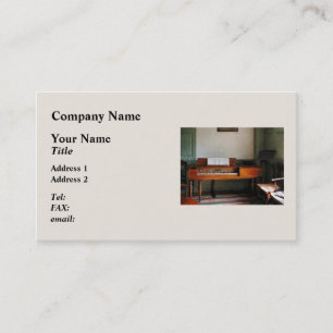 Music Room With Piano Business Card