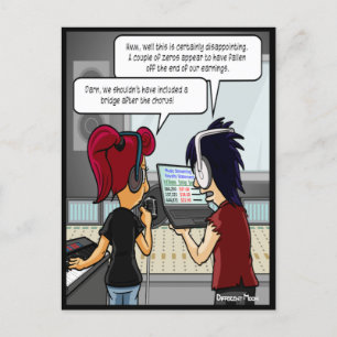 Music Royalties Funny Postcard