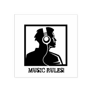 Music rules rubber stamp