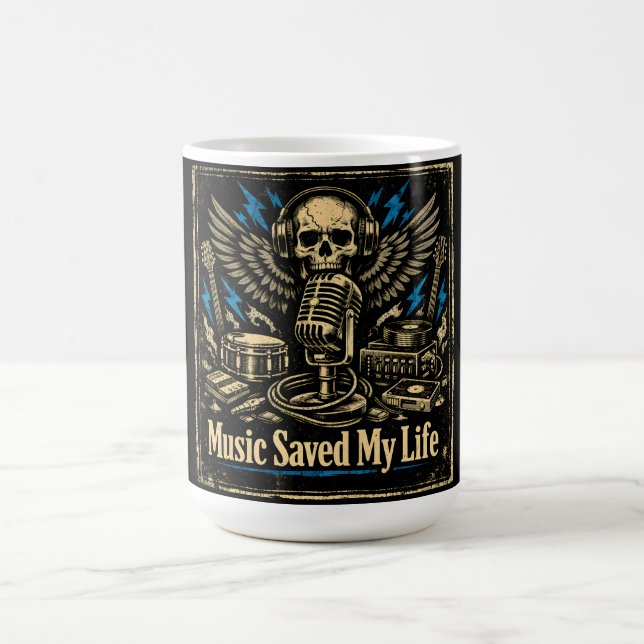 Music Saved My Life – Emotional Power Music Coffee Mug (Center)