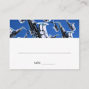 Music Saxophone Bar Mitzvah Seating Card
