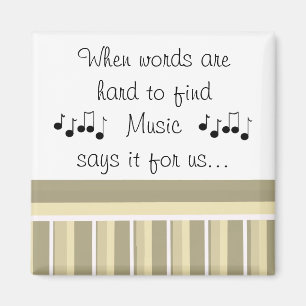 Music Saying with Musical Notes Magnet