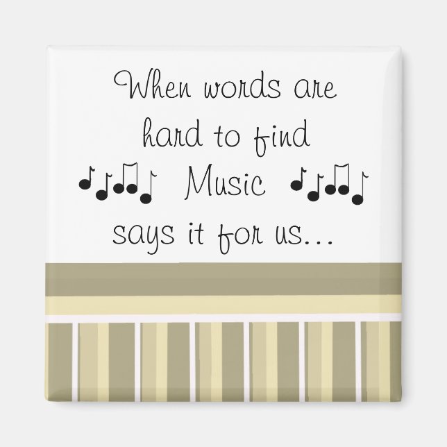 Music Saying with Musical Notes Magnet (Front)