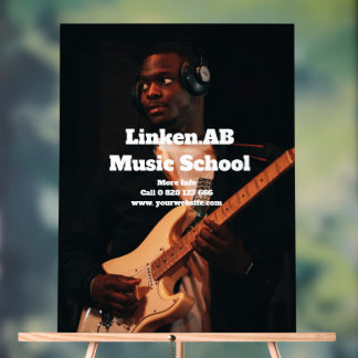 Music School Acrylic Sign Personalised Photo