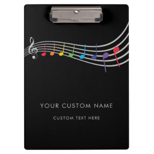 Music School Children Rainbow Choir Teacher Clipboard