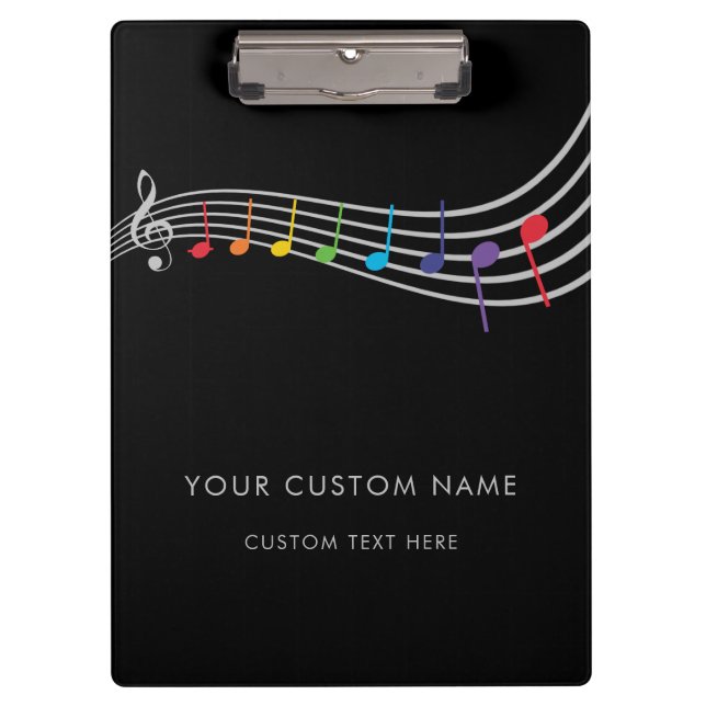 Music School Children Rainbow Choir Teacher Clipboard (Front)