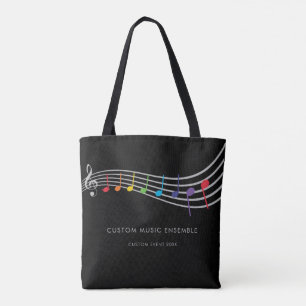 Music School Event Children Rainbow Choir Tote Bag