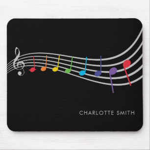 Music School Office Choir Teacher Rainbow Mouse Mat