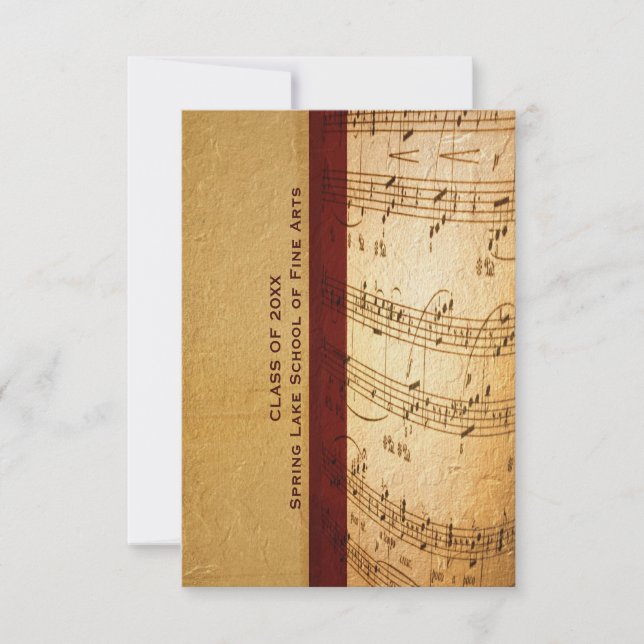 Music School or Performing Arts Academy Graduation Invitation (Front)