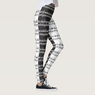 Music score design  leggings