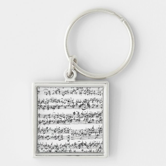 Music Score of Johann Sebastian Bach Key Ring (Front)