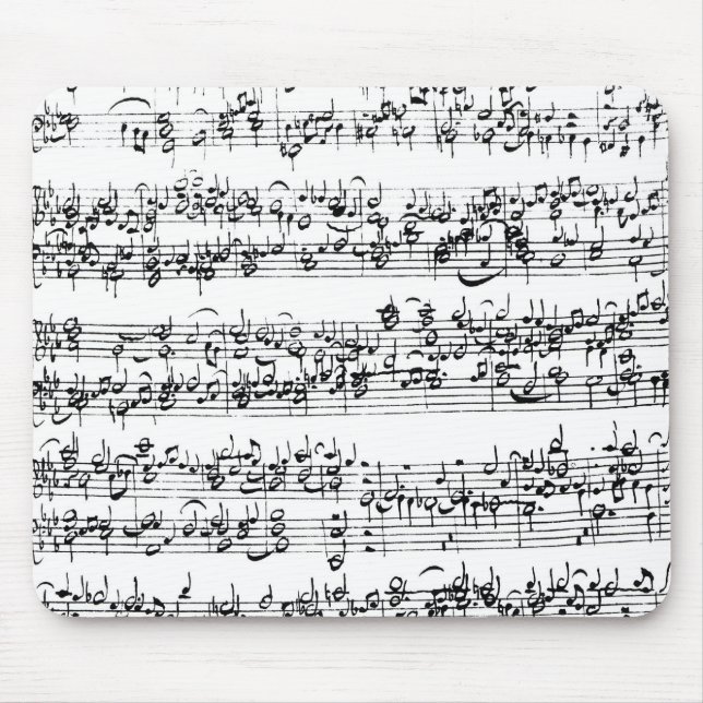 Music Score of Johann Sebastian Bach Mouse Mat (Front)