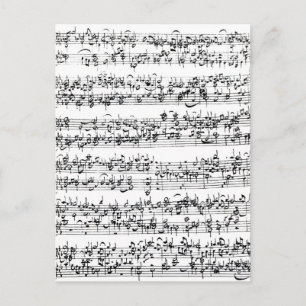 Music Score of Johann Sebastian Bach Postcard
