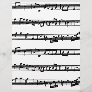 Music score origami paper