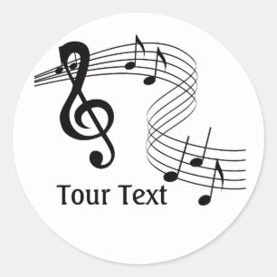 Music Score Teacher Musician Composer S Classic Round Sticker
