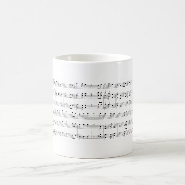 Music Sheet Coffee Mug (Center)