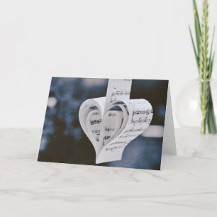 Music Sheet Heart Valentine's Day Holiday Card