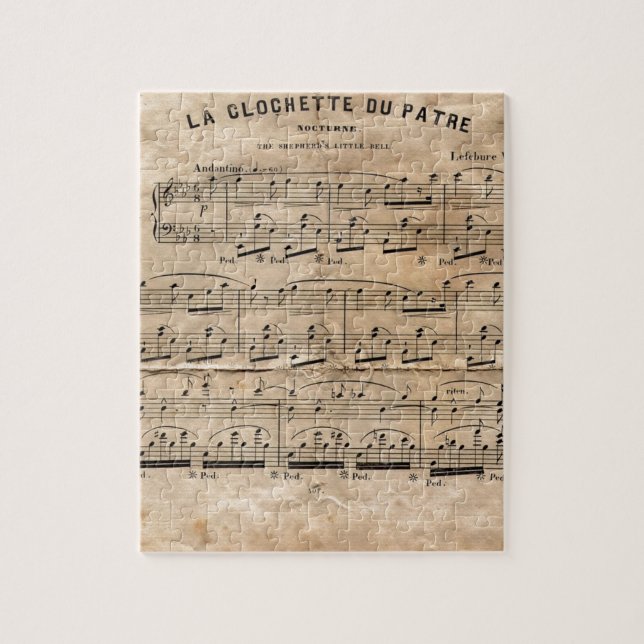 Music Sheet Jigsaw Puzzle (Vertical)