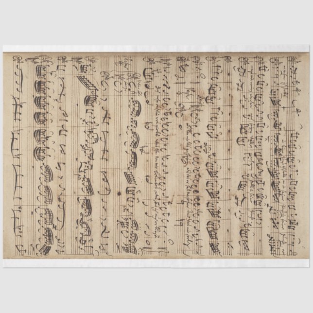 Music Sheet Junk Journal Backround Sheet (Front)