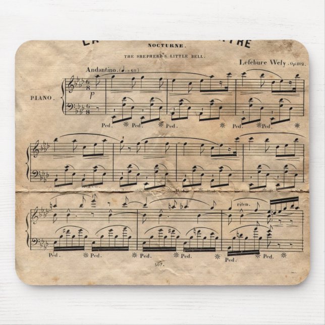Music Sheet Mouse Mat (Front)