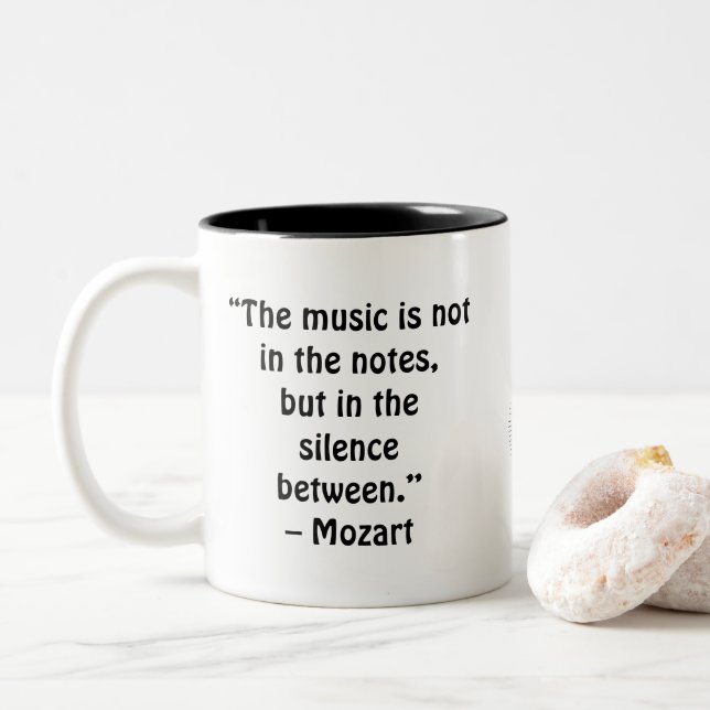 Music Silence Two-Tone Mug (With Donut)