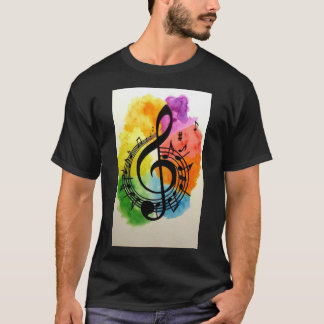 Music simple t shirts printed