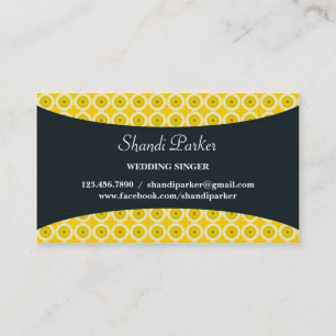 Music Singer Elegant Business Card