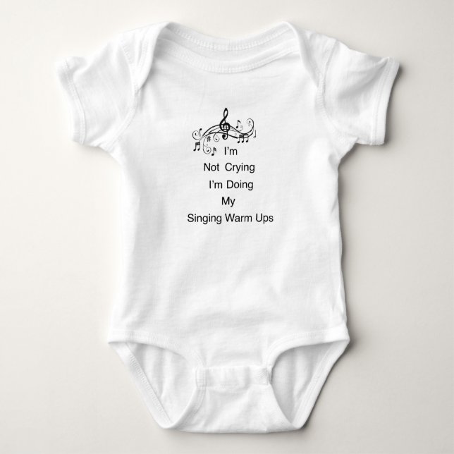 Music Singing Baby Jersey Bodysuit (Front)