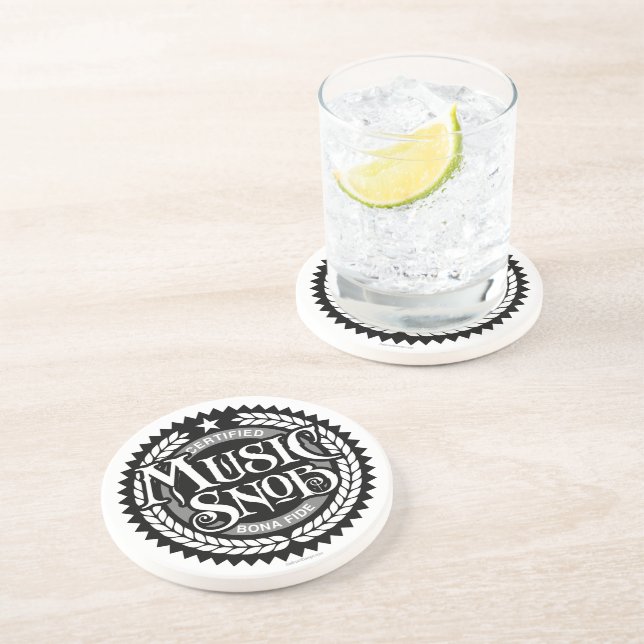 Music Snob - funny music lover Coaster (Side)
