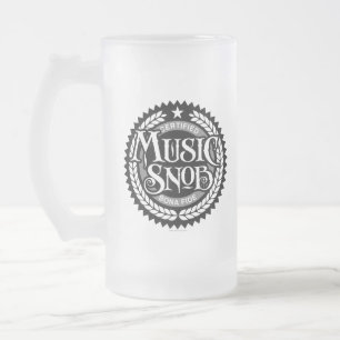 Music Snob - funny music lover Frosted Glass Beer Mug