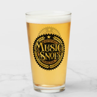 Music Snob - funny music lover Glass