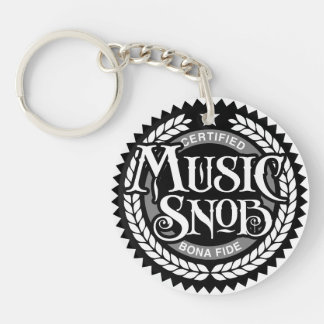 Music Snob - funny music lover Key Ring