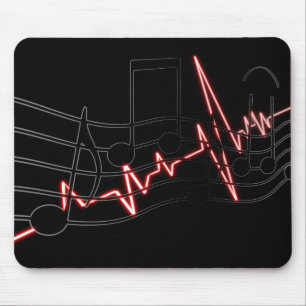Music Song, Tune and Heartbeat Mouse Mat