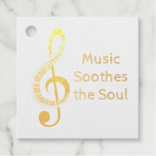 Music Soothes the Soul Foil Favour Tags