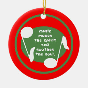 Music Soothes the Spirit Ceramic Tree Decoration